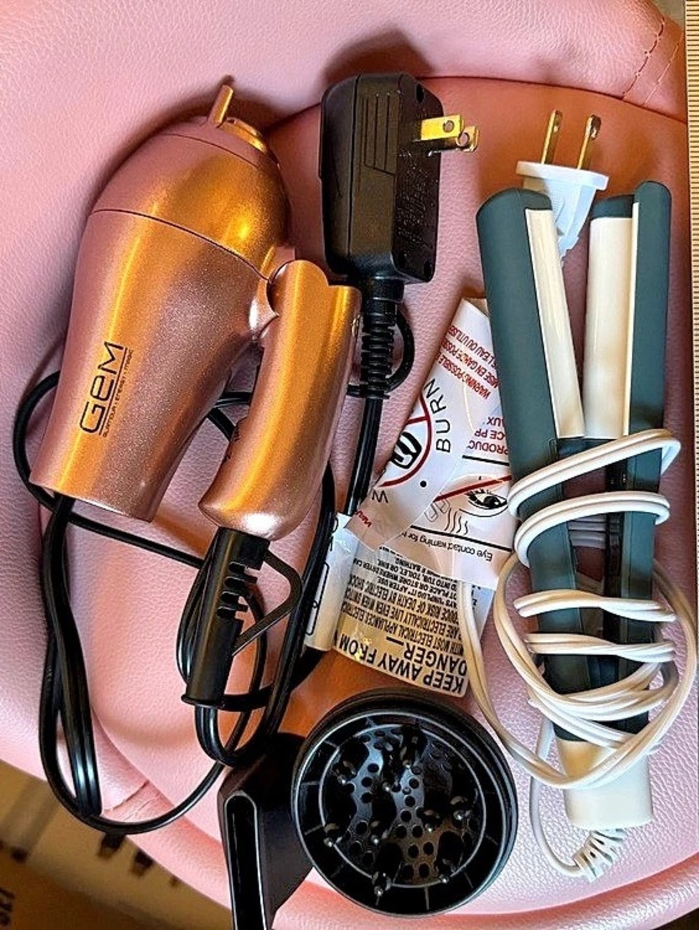 GEM Folding Handle Travel Hair Dryer and Crimper